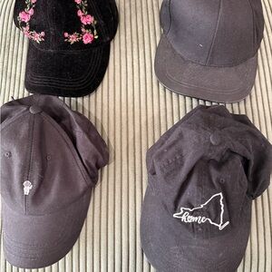 Black Baseball Caps with Embroidery